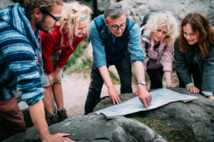 Group of hikers in Israel